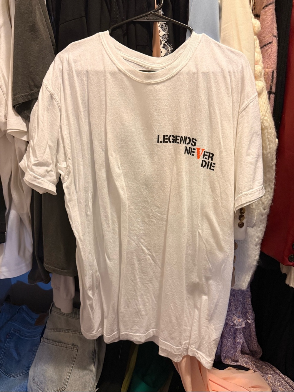 Authentic VLONE Juice Wrld Legends Never Die White Graphic Tee - Men’s Shirt